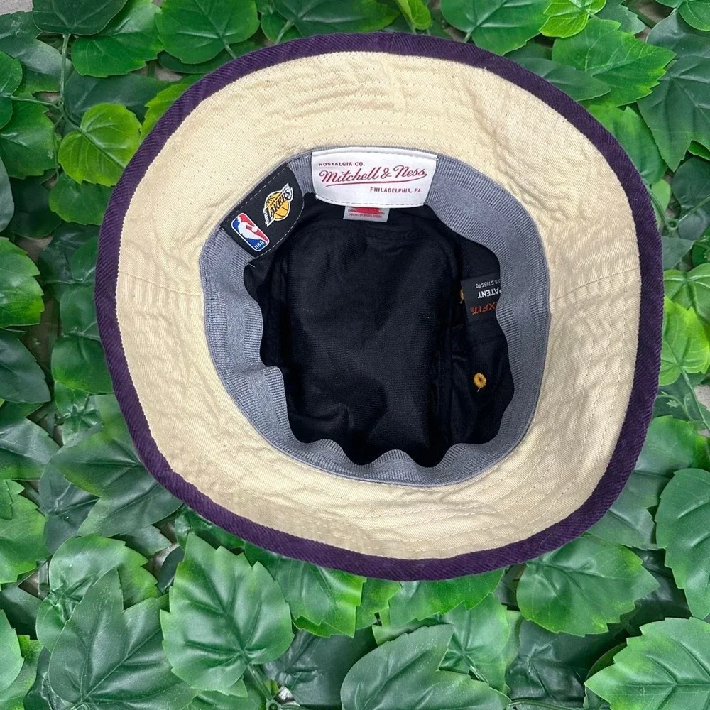 Mitchell & Ness Los Angeles Lakers Purple Corduroy Bucket Hat